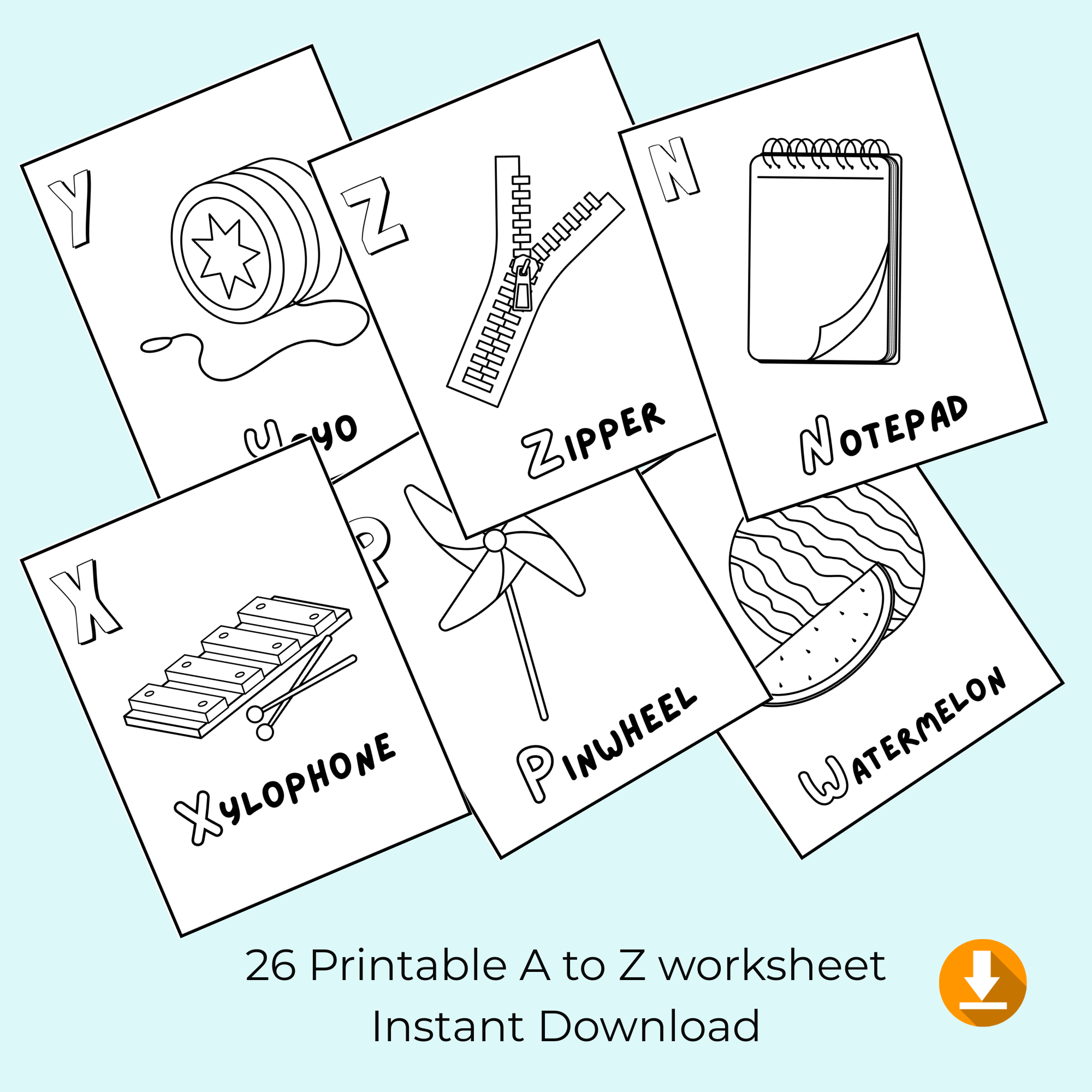 ABC Coloring Book-26 pages - Image 4