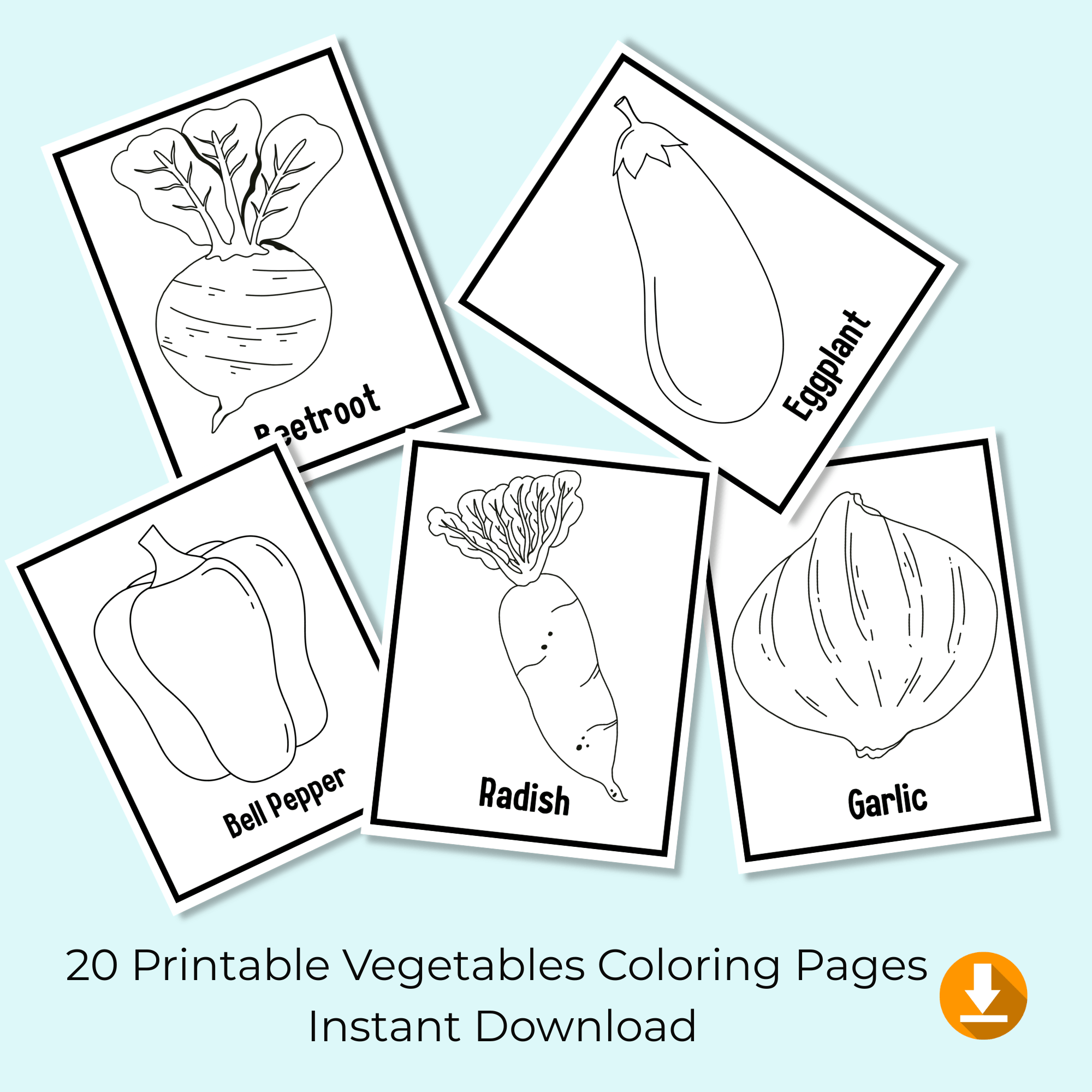 Vegetable Coloring Book - Image 3